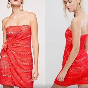 Free people Oceanside crochet mini strapless dress medium